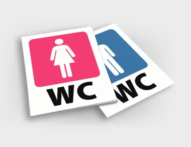 Placas de Sinalização/Informativa Média em PVC 0,5mm Cristal Frente e Verso 21,9x29,4 cm - 4x0