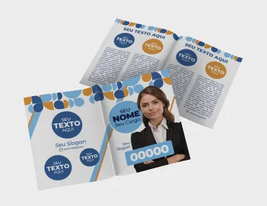 Plano de Governo Couchê 90g Sem Verniz 14,85x21cm 4 Páginas - 4x4
