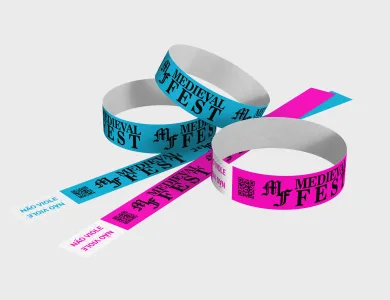 Pulseira de Identificação Impressão em Preto PVC Soft 25x2cm - 1x0