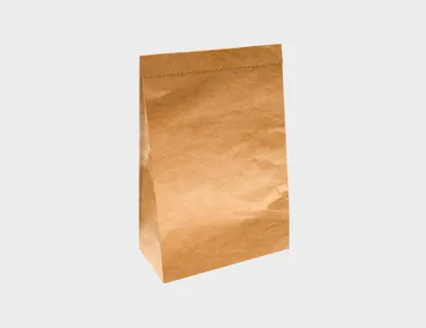 Saco para Delivery Sem Impressão Médio até 10kg Papel Kraft 21x36x10cm - Sem Impressão