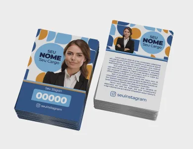 Santinho Político Couchê 90g Sem Verniz 7x10 - 4x0