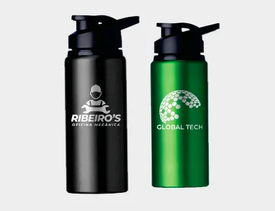 Squeeze Fosco de Alumínio 600ml Gravação a Laser - 1x1