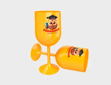Taça de Vinho 290ml - Impressão Colorida - 4x4