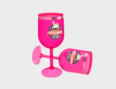 Taça de Vinho com Borda Metalizada 290ml - 1 Cor de Impressão - 1x1