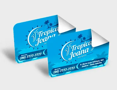 Adesivo em Vinil Retangular 10x5,5cm - 4x0