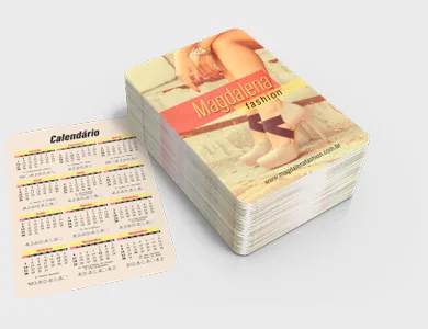 Calendário de Bolso 2027 Couchê 250g Verniz Total Frente 6,5x9,5cm - 4x4