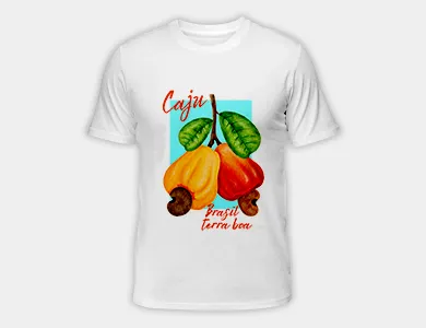 Camiseta de Algodão Personalizada DTG Feminina com Estampa Grande 28x40cm - Não Informado