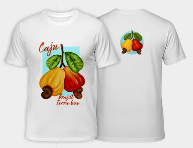 Camiseta de Algodão Personalizada DTG Feminina com Estampa Grande 28x40cm (Frente e Costas) - Não Informado
