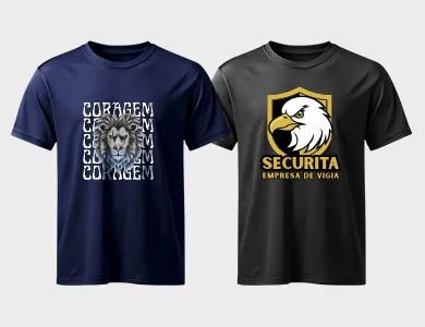 Camiseta em Poliviscose Personalizada DTF Unissex com Estampa Grande 28x40cm - Não Informado