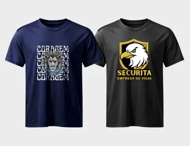 Camiseta em Poliviscose Personalizada DTF Unissex com Estampa Grande 28x40cm - Não Informado