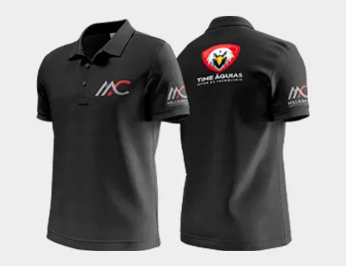Camiseta Polo Personalizada DTF (Peito, Manga e Costas) - Não Informado