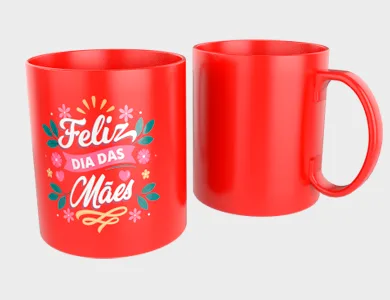Caneca Café Acrílico 400ml - 1 Cor de Impressão - Central - 1x0