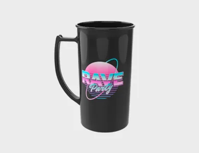 Caneca de Chopp Acrílico 400ml - 1 Cor de Impressão - 1x1