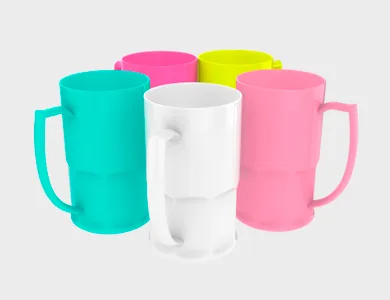 Caneca de Chopp Colorida em Polímero para Sublimação 500ml - Não Informado