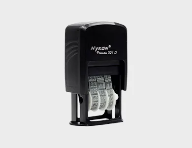 Carimbo Datador SEM PERSONALIZAÇÃO Nykon ® 321 D 5x25mm - Sem Impressão